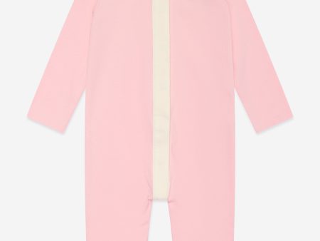 Baby Girls Bookish Flowers Romper in Pink For Cheap