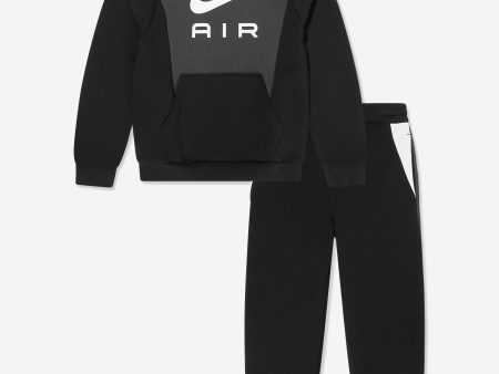 Boys Air Fleece Tracksuit in Black Supply