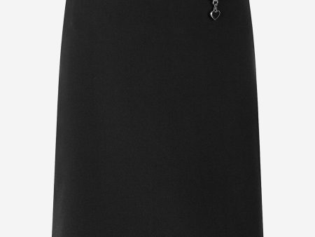 Zeco Girls School Lycra Heart Skirt in Black on Sale