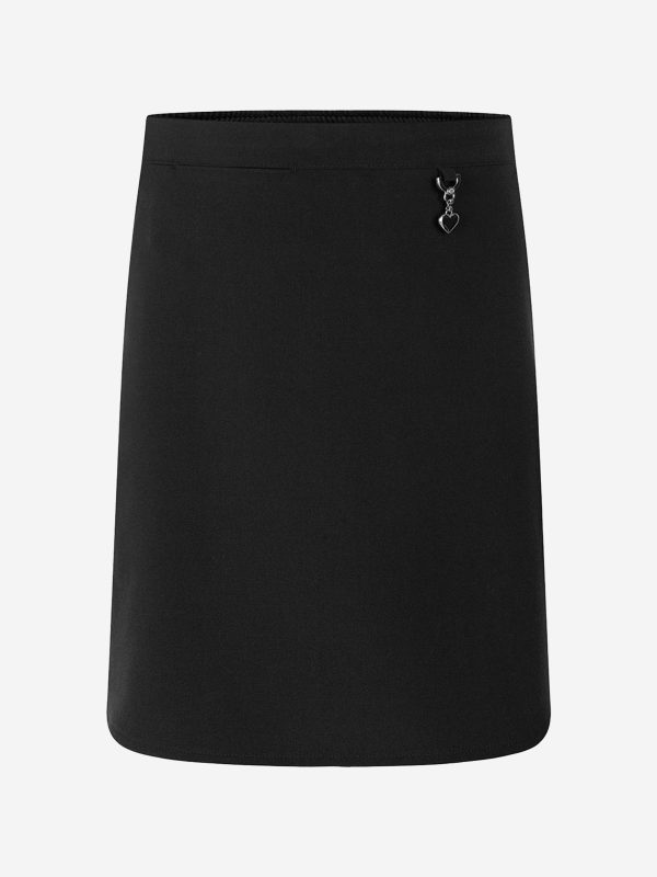 Zeco Girls School Lycra Heart Skirt in Black on Sale