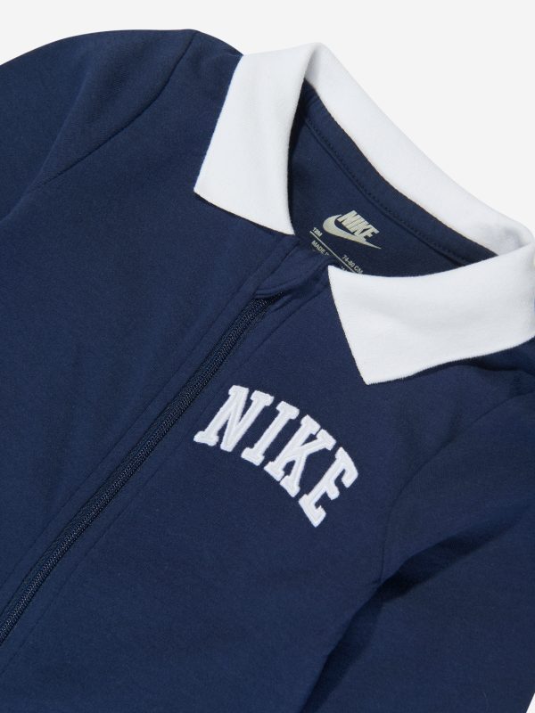 Baby Polo Coverall in Navy on Sale