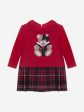 Baby Girls Teddy Bear Dress in Red Supply