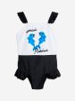 Mini Rodini Girls Dolphins Frill Swimsuit in Multicolour Fashion