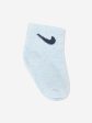 Baby Swooshfetti 6 Pack Ankle Socks Ser in Grey For Sale