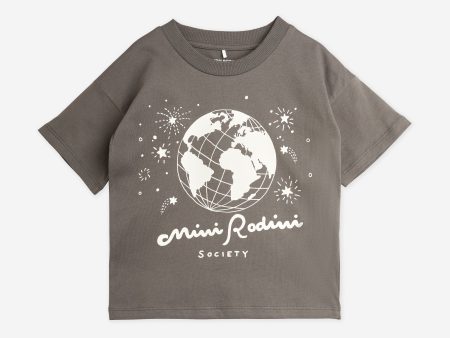 Mini Rodini Boys Society T-Shirt in Grey Supply