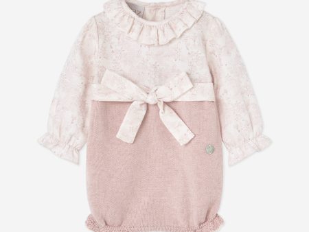 Baby Cotton and Cashmere Romper in Pink Online