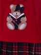 Baby Girls Teddy Bear Dress in Red Supply