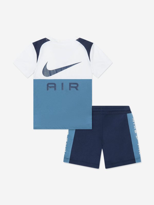 Boys Air Fleece Short Set in Navy Online Hot Sale