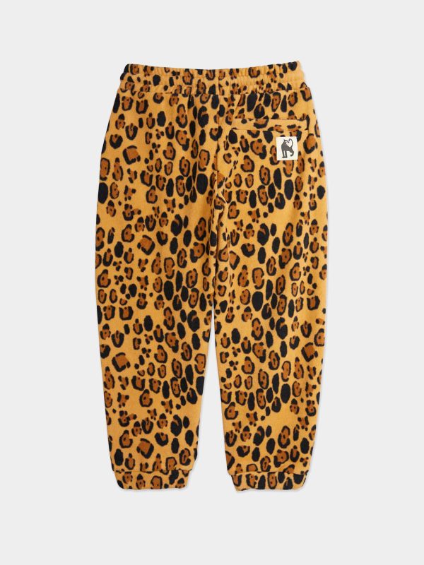 Mini Rodini Girls Leopard Joggers in Brown Online now