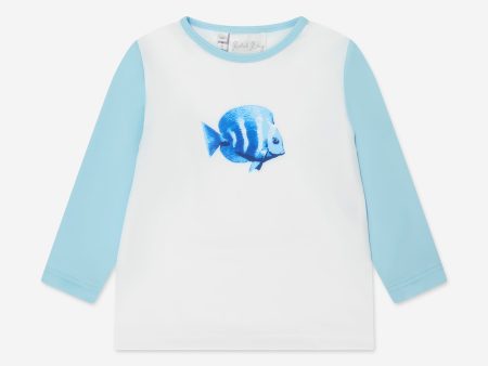 Rachel Riley Boys Tropical Fish Rash Guard in Multicolour Cheap