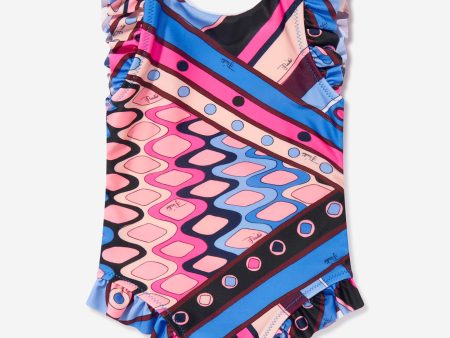 Pucci Baby Girls Vivara Print Swimsuit in Multicolour For Sale