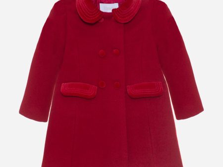 Baby Girls Traditional Coat in Red Hot on Sale