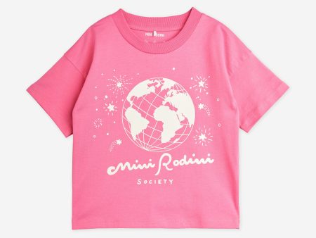 Mini Rodini Girls Society T-Shirt in Pink Online