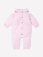 Baby Girls Wool Pramsuit With Booties in Pink Sale