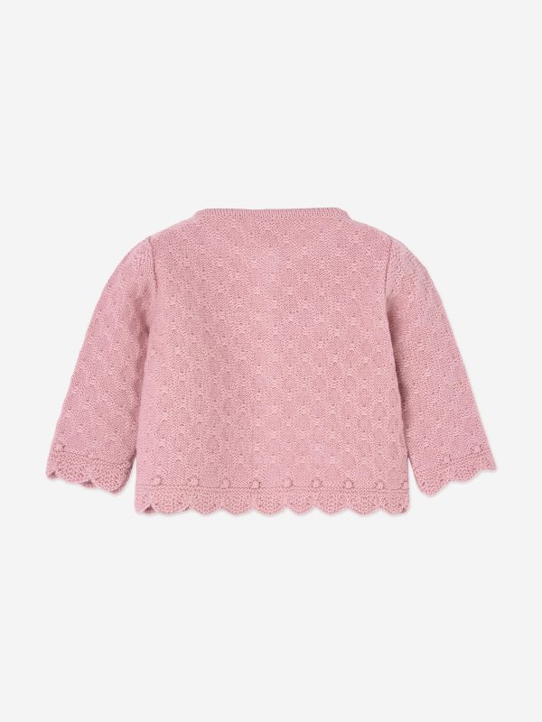 Baby Girls Knitted Cardigan in Pink Discount