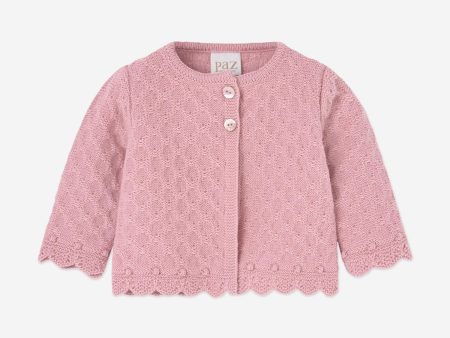 Baby Girls Knitted Cardigan in Pink Discount