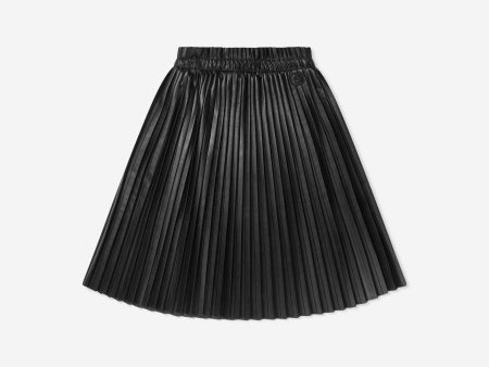 MM6 Maison Margiela Girls Faux Leather Pleated Skirt Fashion