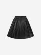 MM6 Maison Margiela Girls Faux Leather Pleated Skirt Fashion