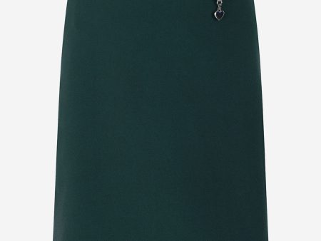 Zeco Girls School Lycra Heart Skirt in Green Hot on Sale