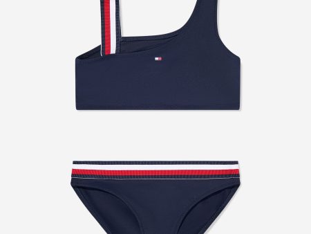 Tommy Hilfiger Girls Bralette Bikini Set in Navy Discount