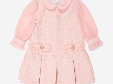 Baby Girls Tweed Dress in Pink Fashion