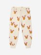 Mini Rodini Girls Medals Print Joggers in Cream on Sale