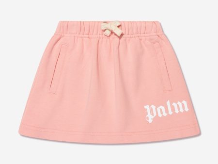 Palm Angels Girls Classic Overlogo Sweat Skirt in Pink Online now