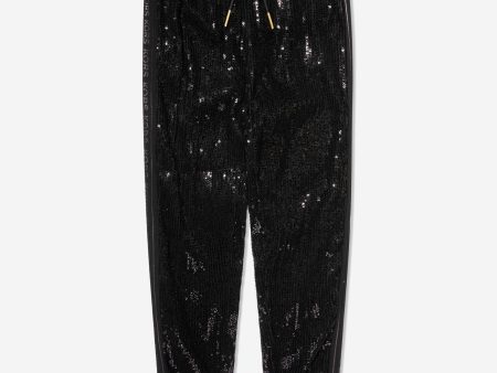 Michael Kors Girls Sequin Joggers in Black Online now