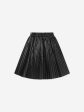 MM6 Maison Margiela Girls Faux Leather Pleated Skirt Fashion