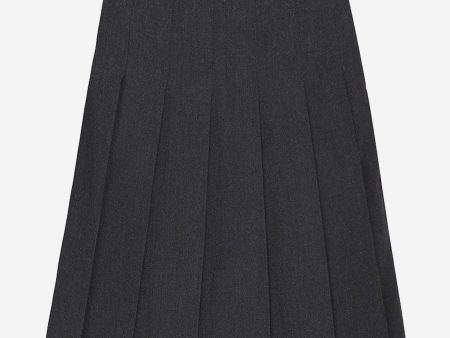 Zeco Girls School Senior Down Pleat Eco Skirt in Grey Online Sale