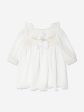 Baby Girls Scalloped Collar Dress in White Sale