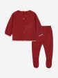 Baby Knitted 2 Piece Snowflake Set in Red on Sale