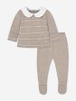 Baby Knitted 2 Piece Set in Beige on Sale