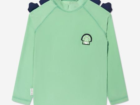 Roarsome Boys Spike Rash Vest in Green Online now