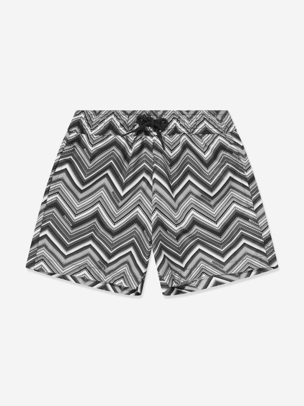 Missoni Boys Zigzag Swim Shorts in Black For Discount