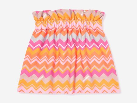 Girls Zigzag Skirt in Multicolour Online now