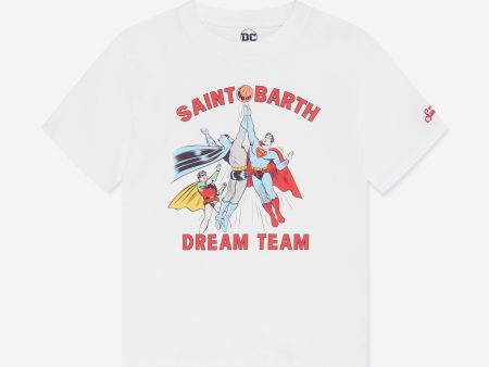 MC2 Saint Barth Boys DC Dream Team T-Shirt in White For Sale