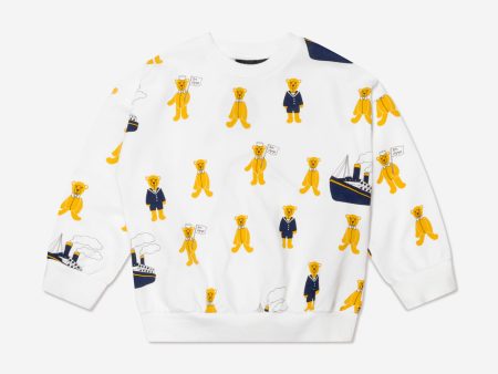 Mini Rodini Kids Teddy Bears Sweatshirt in White Fashion