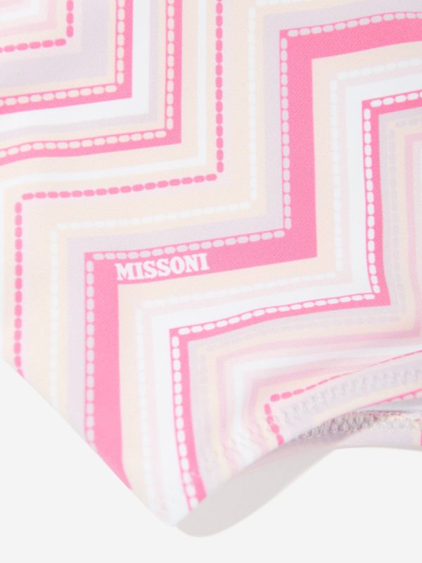 Missoni Baby Girls Zigzag Swimsuit in Pink Discount