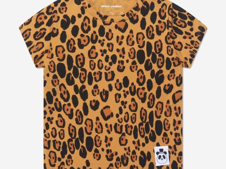 Mini Rodini Girls Leopard Print T-Shirt For Discount