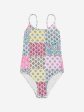 MC2 Saint Barth Girls Patchwork Swimsuit in Multicolour Fashion