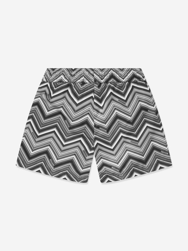 Missoni Boys Zigzag Swim Shorts in Black For Discount