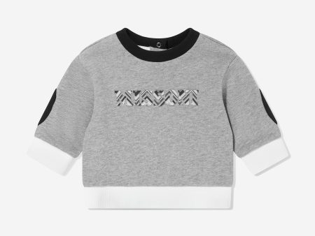 Missoni Baby Boys Logo Sweatshirt in Grey For Cheap