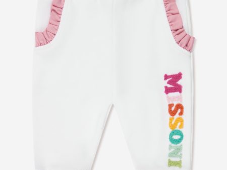 Missoni Baby Girls Logo Frill Joggers in White Online Hot Sale