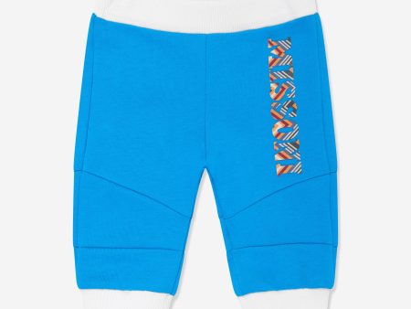 Missoni Baby Boys Zigzag Logo Joggers in Blue Discount